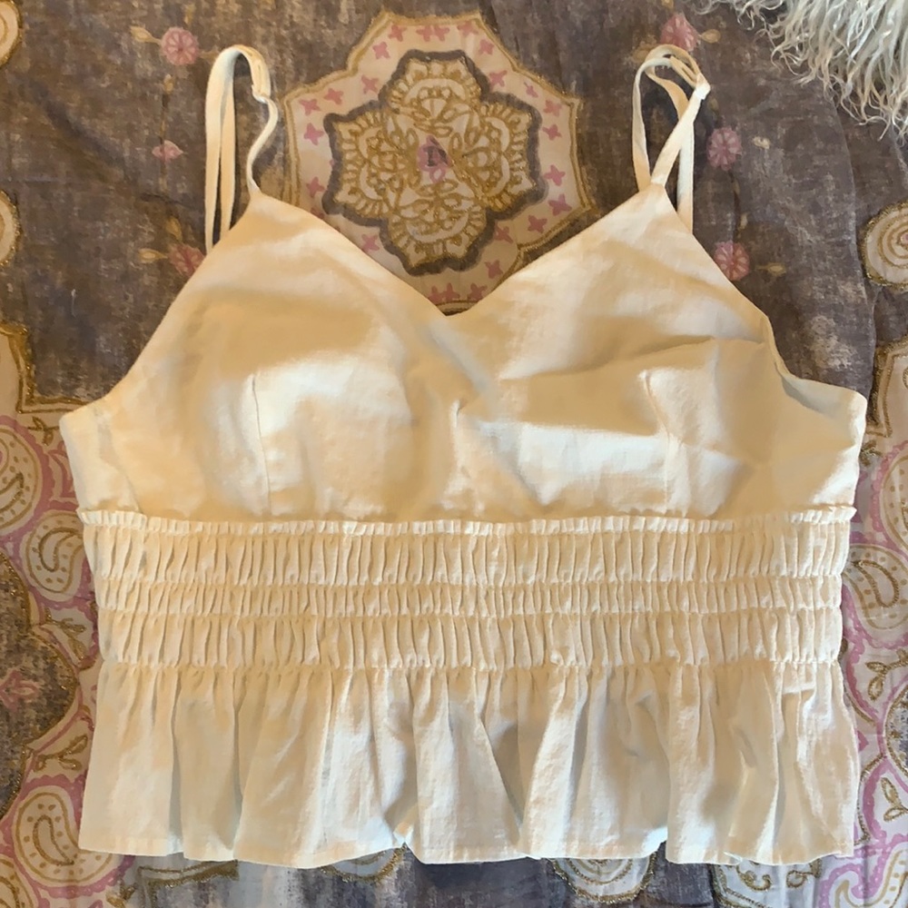 White spaghetti strap top size small